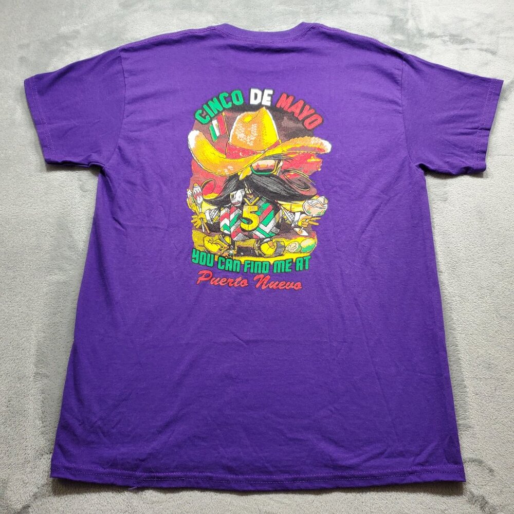 Cinco De Mayo "You Can Find Me At Puerto Nuevo" Destination T-shirt Men Sz L